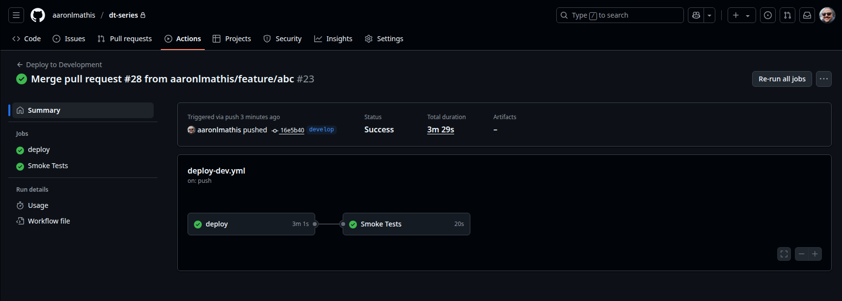 Development Deployment Workflow Overview