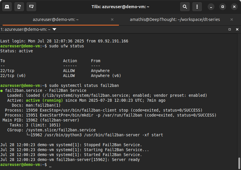 Terminal output of running make help